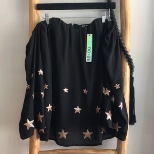 Off the shoulder Sequin Top